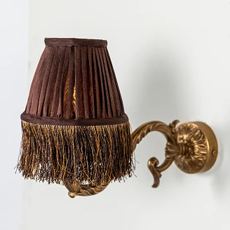 Vägglampa Vestral Guld, Brun