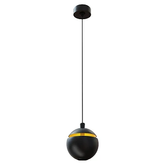 Hängande Lampa Järna Svart, Guld V2