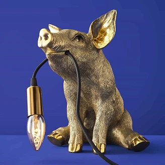 Werner Voss Bordslampa Piggy Guld