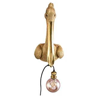 Werner Voss Vägglampa Pelikan Guld