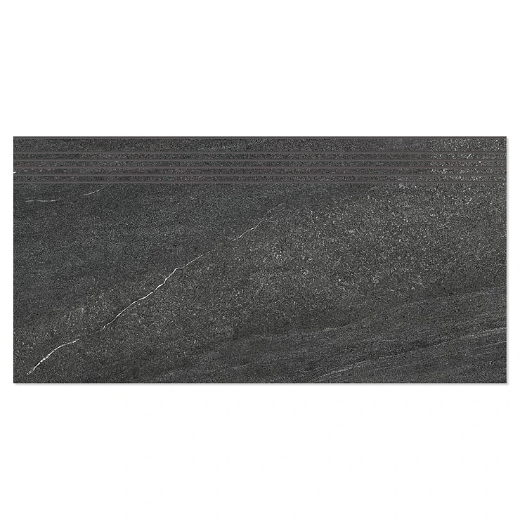 Trappklinker Kalkora Svart Matt 40x80 cm