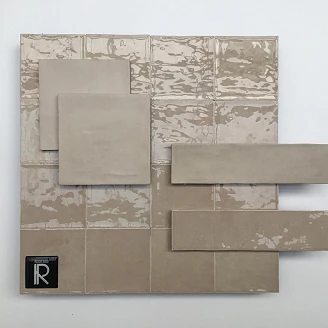 Revoir Paris Kakel Atelier Taupe Blank 10x10 cm