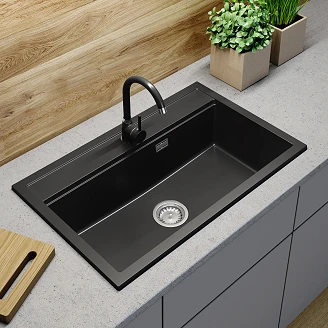 Granit Diskho Termoli Svart 80x50 cm