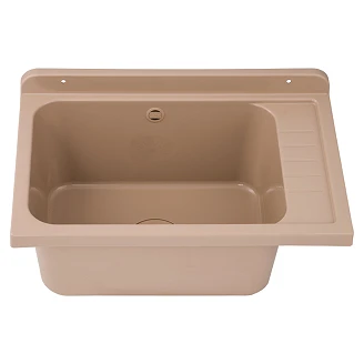 Utslagsvask Honfleur Beige Matt 58x38 cm med Vattenlås